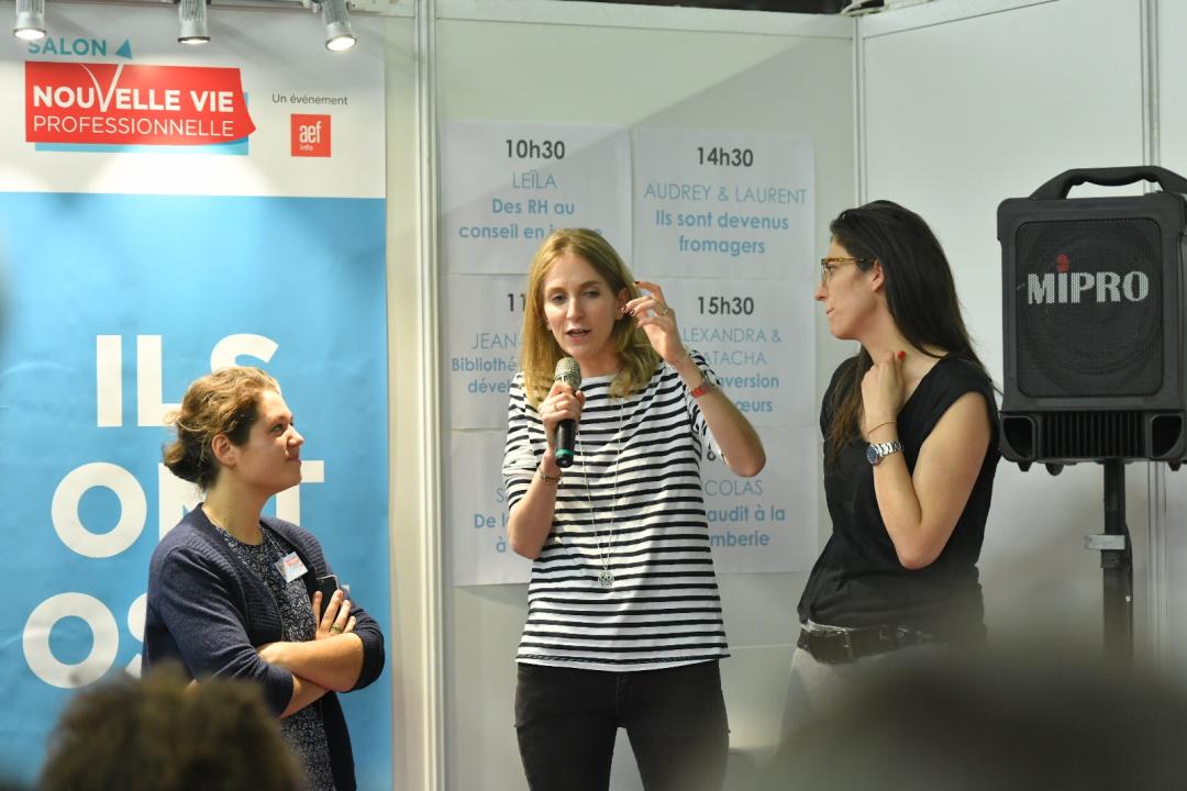 On nous a proposé d'intervenir sur le thème "ils ont osé" à l'occasion du salon <a href="/NouvelleVie_Pro/">Nouvelle Vie Pro</a> ! Nous voici, heureuses et fières ! 
#entrepreneurs #nouvelleviepro #oser #reconversion