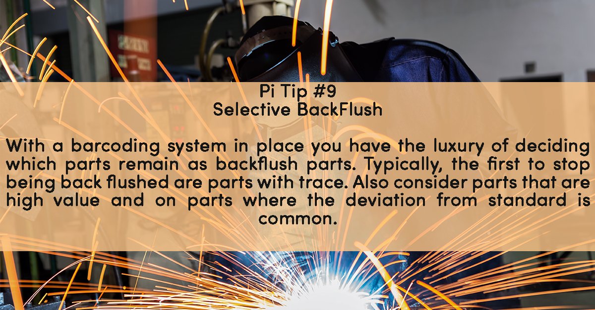 Pi Tip #9 for VISUAL ERP Users: Selective BackFlush
#warehousing #warehousemanagement #barcodingwithpi #VISUALbarcoding #WMS #labeling
 #smartwarehousing #smartwarehouse #warehousemanagementsoftware #wms #supplychainmanagement #leansupplychain #logistics #inventorycontrol