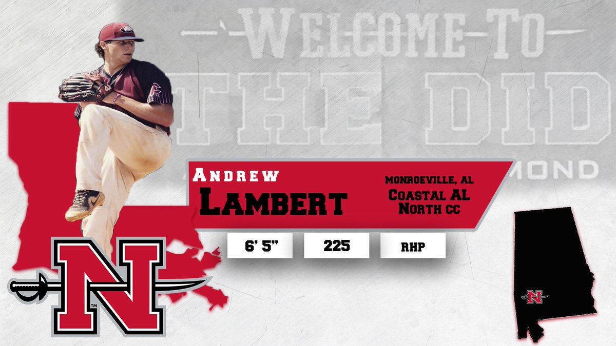 Nicholls_BSB's tweet photo. Welcome to the family, Andrew Lambert!  #GeauxColonels #DirtyRed https://t.co/8aKUr4O6V5