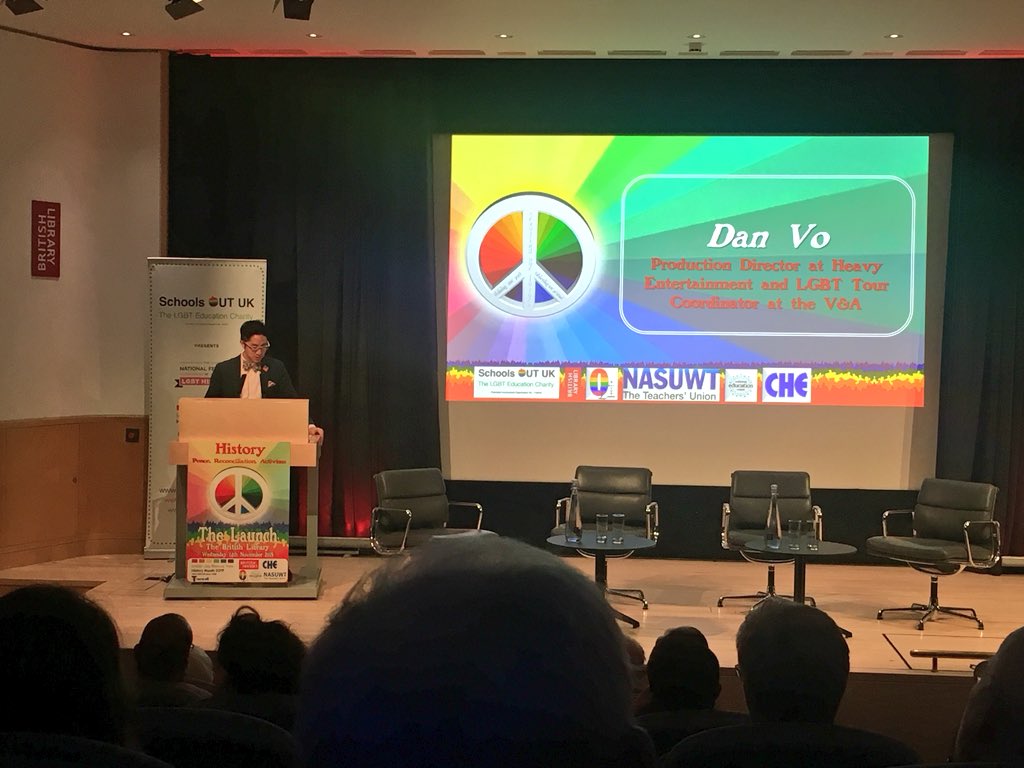 sacha_coward's tweet image. My musband @DanNouveau is speaking on behalf of @MuseumPrideLDN for the launch of #lgbthm19 SO PROUD!!! 😭😭😭