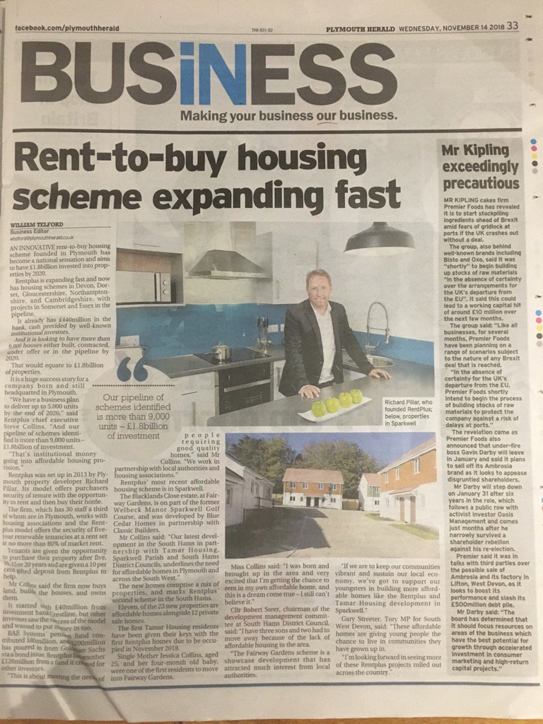 kevinkelway1's tweet image. plymouthherald.co.uk/news/business/… @Rentplus_UK Sparkwell scheme lead story in Herald Business today @Plymouth_Live @WTelfordHerald @stevieRentplus1 @stevecollins6 @RichardConnoll9 @Barnett11Julie @TamarHS @garystreeterSWD @SouthHams_DC @DevonCC #Sparkwell @Robertsteer4 @heartsouthwest