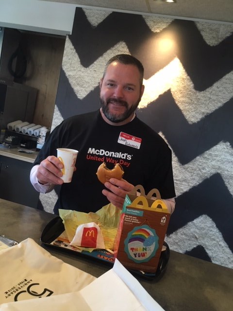 Hey Red Deer head on over to the South McDonalds and support the United Way. 
Make sure you say 'Hi' to Josh.  @Josh_RedDeer_AB