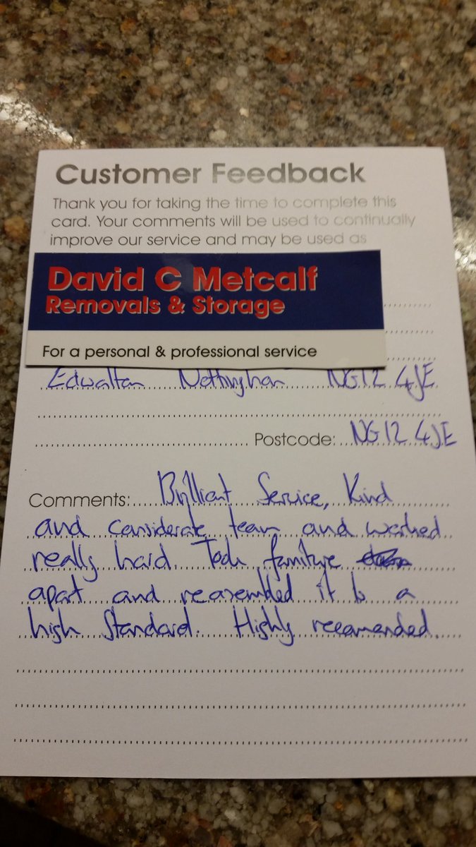 MetcalfRemovals's tweet image. Another happy customer