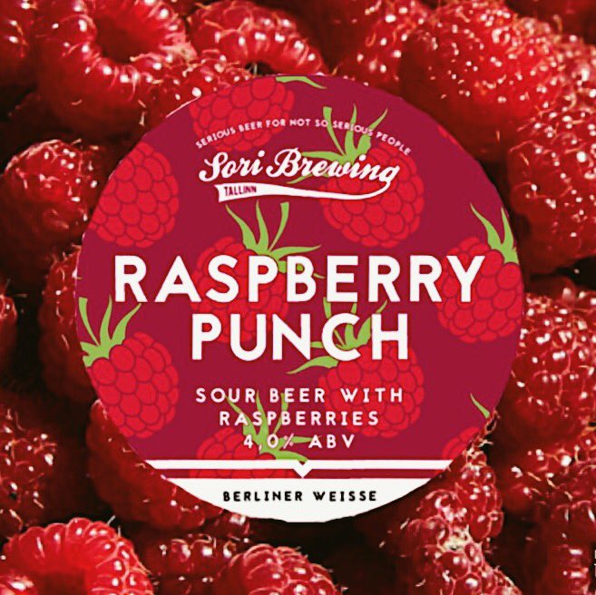 New on the board today we have <a href="/soribrewing/">Sori Brewing</a> Raspberry Punch! A sour little Berliner Weisse with Raspberries, come in and give it a try because it’s too good to be on our board for long!