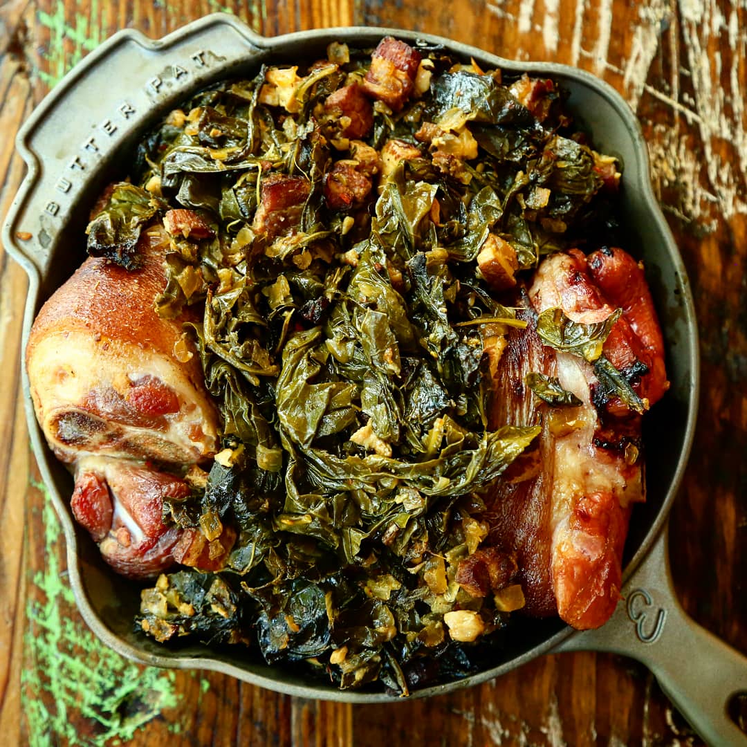 Polish off your thanksgiving spread with some collards n' smoked ham hocks. 4 more days to get your orders in! Order at willajean.com.