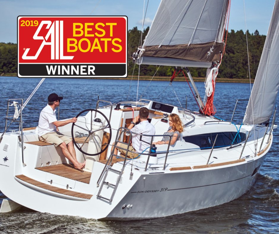 JeanneauAmerica's tweet photo. We have a WINNER >>> Sun Odyssey 319 won @sailmagazine 2019 Best Boat Award in the Cruising Monohull 31-41 feet category! #SO319 #AwardWinning #jeanneau #Sailing https://t.co/N7s8p9PYT7
