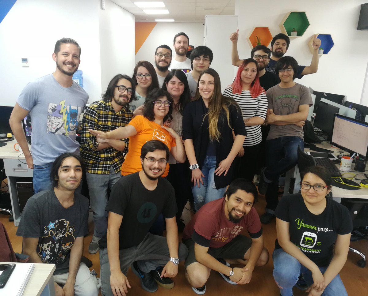 #Update: ¡Ya instalados en la nueva oficina Cangrejo!... ¡Estamos muy contentos de comenzar esta nueva etapa en la empresa y junto a todo el equipo 🦀 ! :D #gamedev #VinadelMar