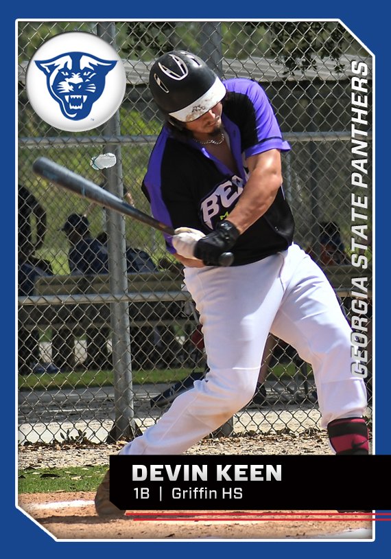 GSU_Base's tweet photo. Our first member of the fall signing class is a BIG one:
6-4, 235-pound, power-hitting first baseman Devin Keen

Welcome to the #PantherFamily, @devinthatman

#SigningDay https://t.co/B9lSxRFLq6