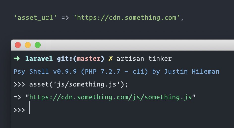 taylorotwell's tweet image. Thinking about adding this “asset_url” configuration option to Laravel… good?