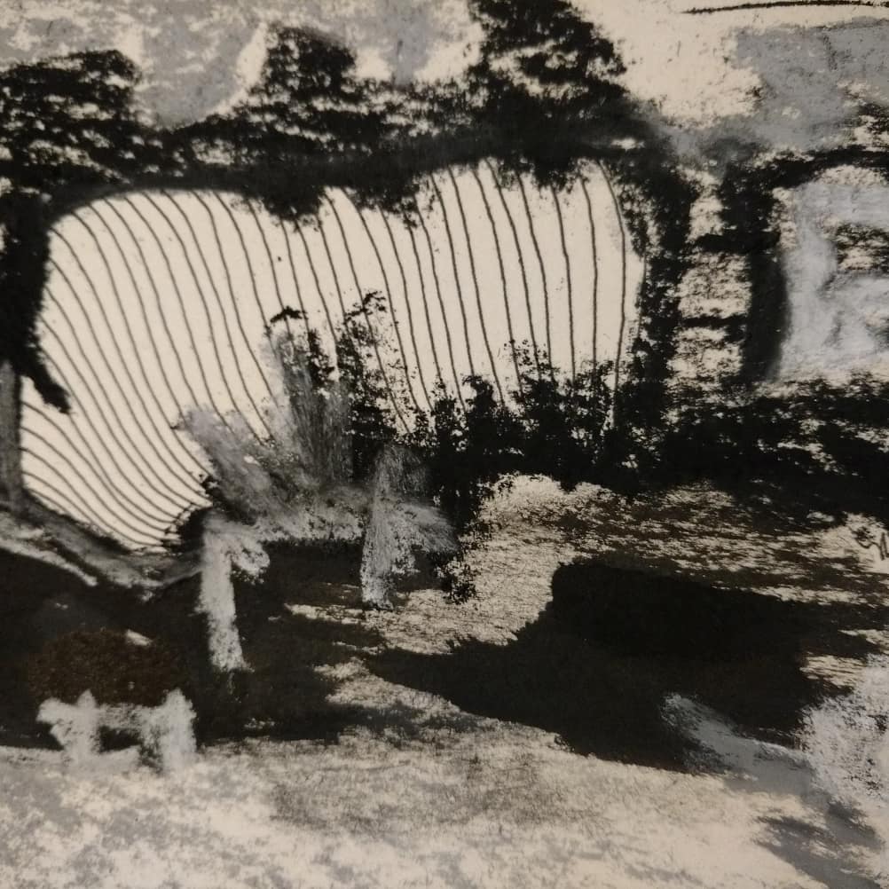 Fragmento tintas y pasteles s/ papel.2018