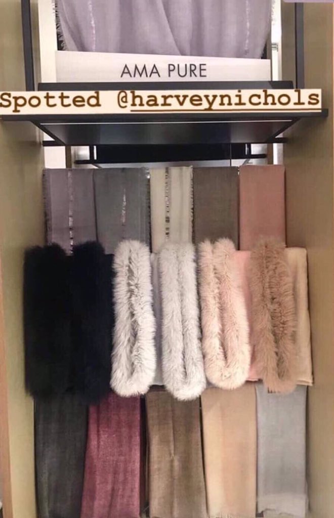 Store of ama-pure.com 🧡🧡 #stores #amapure #stola #pure #cashmere #unique #foryou #sweet #warm #beautifulstores #harveynichols #London