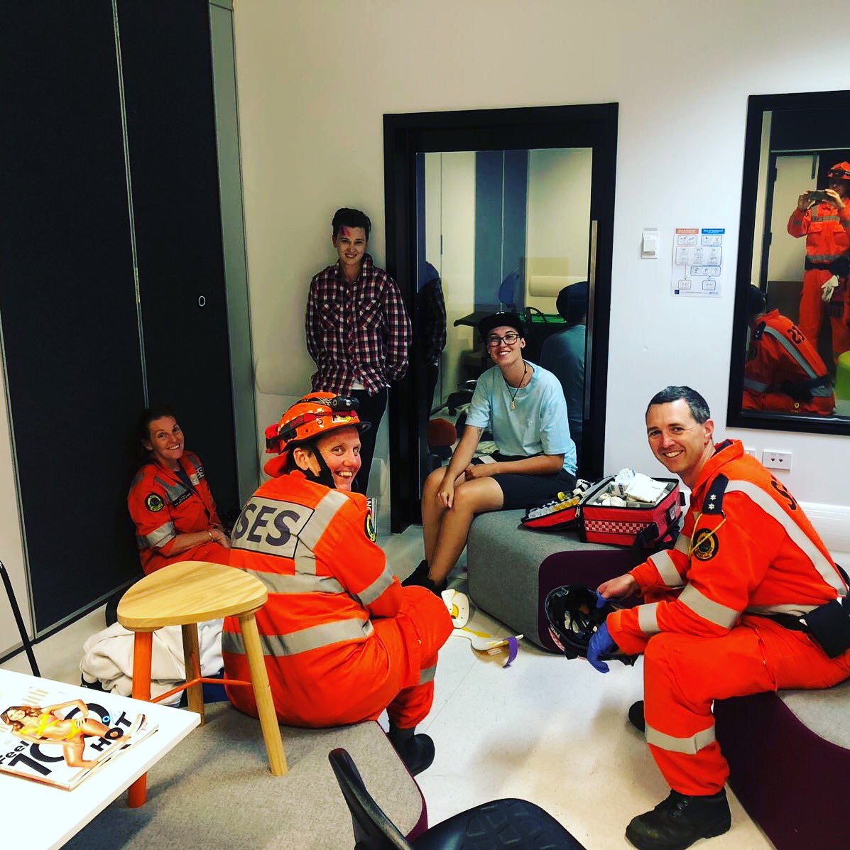 BecTiems's tweet image. I was lucky enough to run some scenarios for Port Macquarie’s SES at Charles Sturt University a couple of nights ago! Hopefully the crew learnt some techniques which they wouldn’t use in their everyday practice. Shoutout to my partner who also volunteered to be a patient 😊👏🏻
