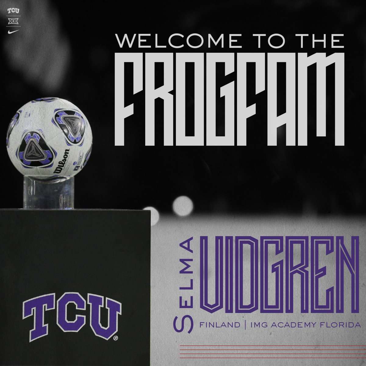 Welcome to TCU, Selma! A native of Finland, Selma comes to TCU via the IMG Academy in Bradenton, Fla. #GoFrogs