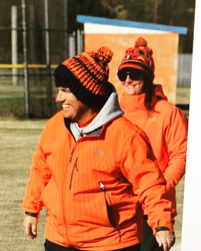 hollafhcoach's tweet photo. The look you give when you’re going back to the ship🧡💙💯 #triplethreat @WldcatMama3 @DelmarHockey @DelmarHockey https://t.co/X02hNBdJw7