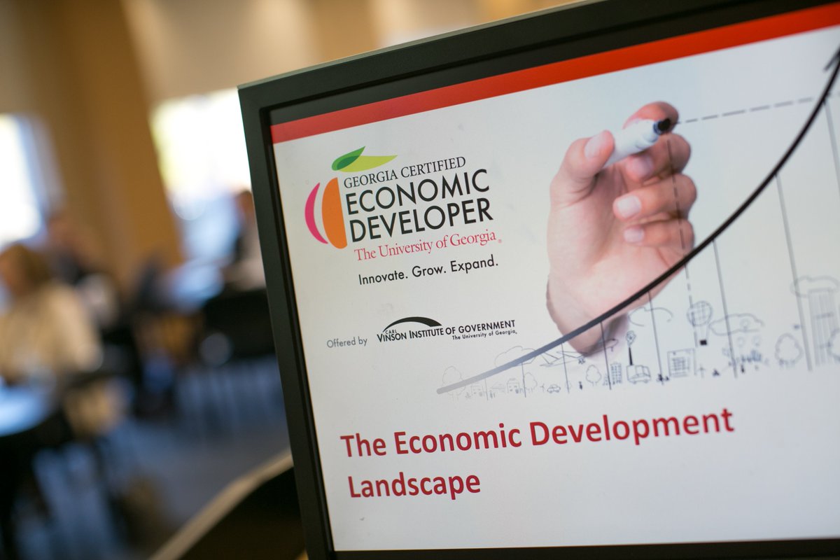 CVIOG_UGA's tweet image. The Georgia Certified #EconomicDeveloper program is gearing up for 2019 w/ one of its core two-day courses — The Economic Development Landscape — Jan. 31-Feb. 1. Join us to learn tools to help identify your community’s #EconDev assets. REGISTER: t.uga.edu/3Eu #UGAserves