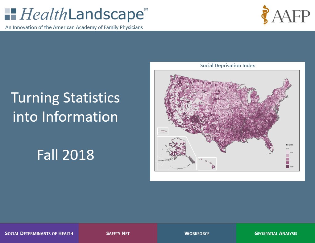 HealthLandscape's tweet image. Today is #GISday! We're using #HealthGIS to tell stories, and you can too. Our new #Mapbook is loaded with examples relating to #SDOH, the safety net, health workforce, and more. healthlandscape.org/advocacy.cfm