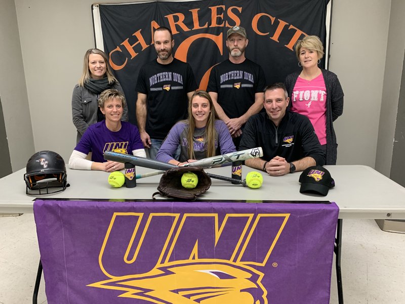 CharlesCityCSD's tweet image. Charles City senior, Samantha Heyer signs today to play for @northerniowa softball. #WeAreCC
