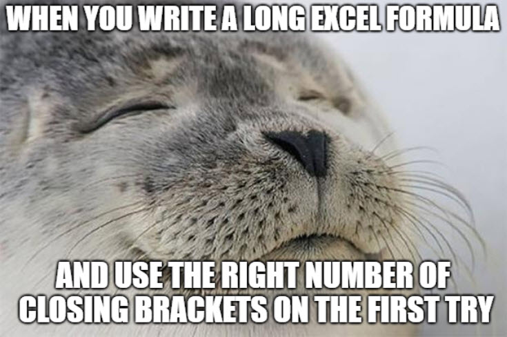 DecimalTurn's tweet image. That feeling in #Excel...
#ExcelMemes