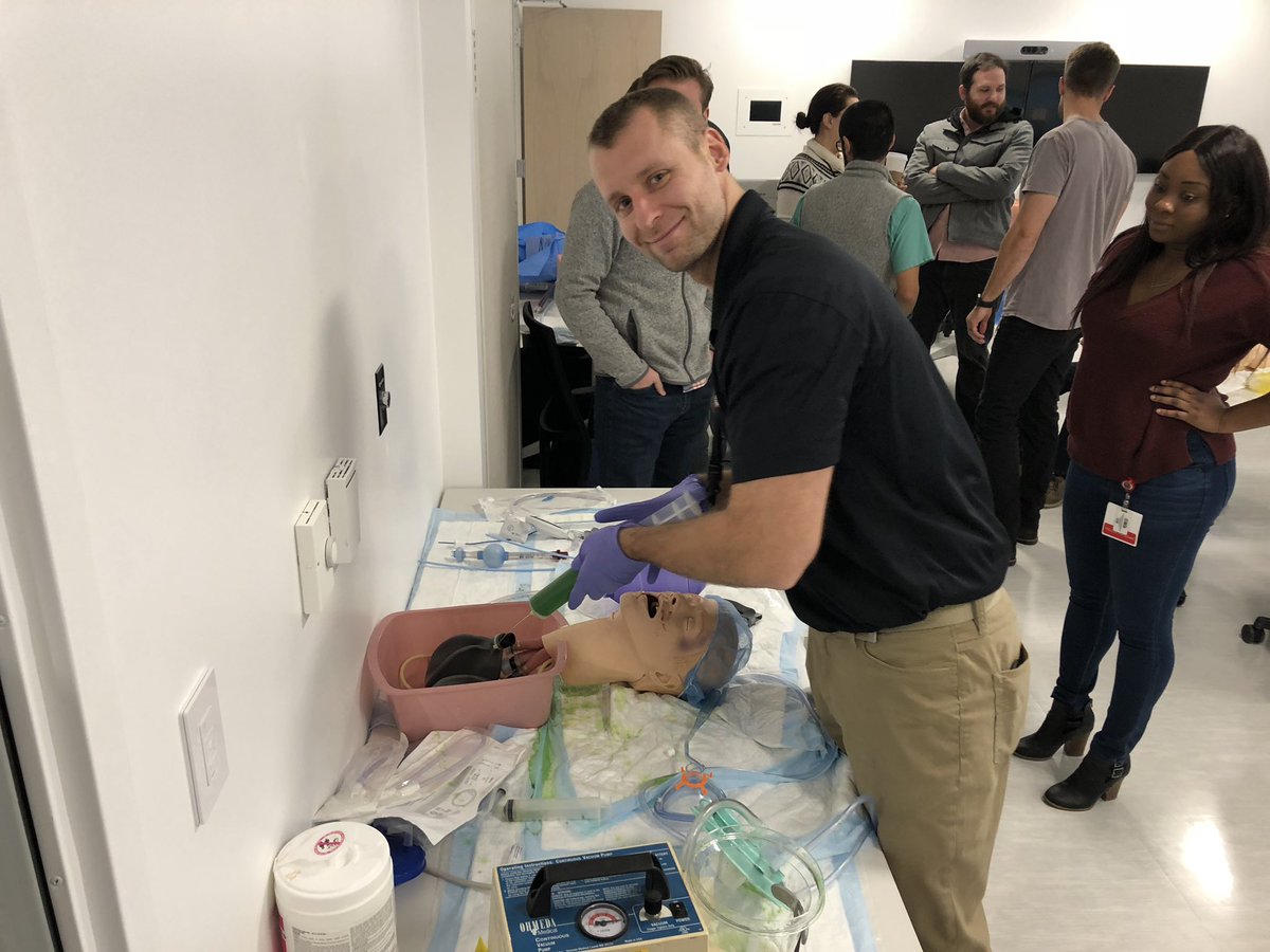 JPHoffmanMD's tweet photo. First SIMULATION OLYMPICS! Relay style procedure course, with Champion Team “BROnator Drift” #cchem #cchemsim #cookcountyemsim https://t.co/PAF0DzTN6A