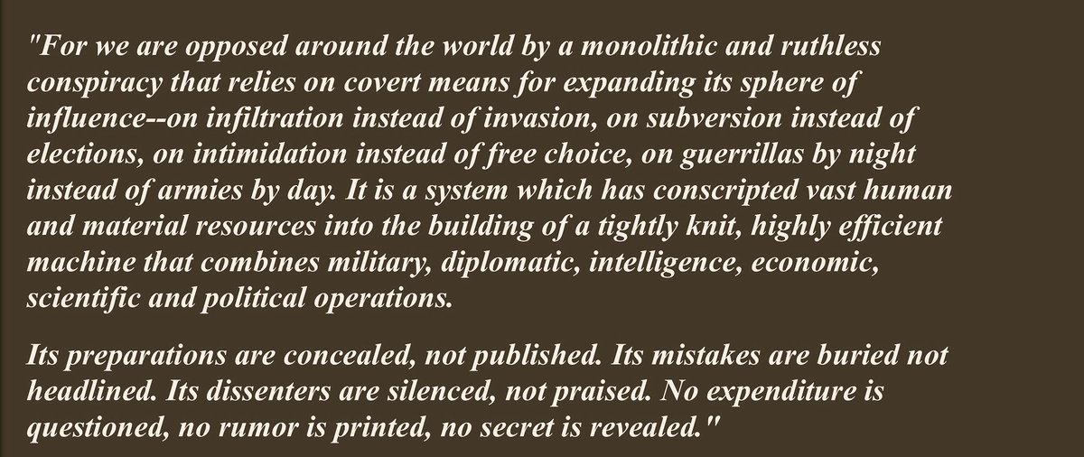 YunnoHoo's tweet photo. @JohnBrennan @ElissaSlotkin @spanberger Apparently, good people of #MI08 & #VA07 know not what they're inviting into our lives
Image below from JFK
(FrankChurchRIP,MLK-RIP,RFK-RIP, NickBegichRIP etc)
#ShadowGov #DARPA #DarkCommand #abyss #Vault7 #SpookBeGone
@Evan_McMullin @MalcolmNance @SpanbergerVA07 @NicholasBegich https://t.co/1GjZ7cp3Gy
