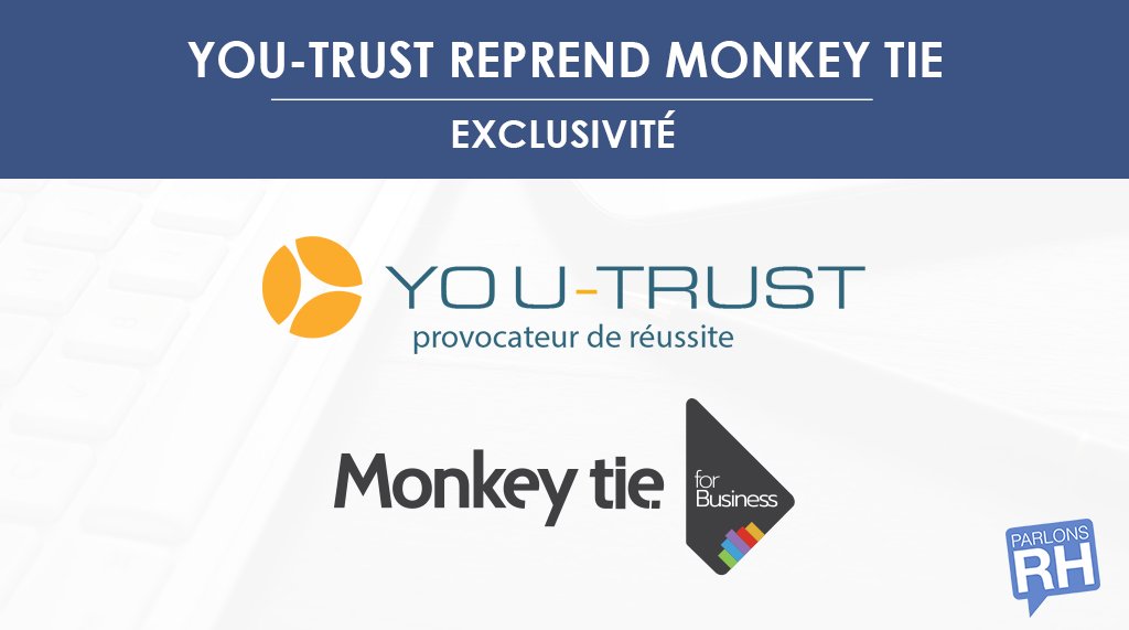 ParlonsRH's tweet photo. 🚨 @You_trust37 rachète @Monkey_tie 🚨 
Retrouvez en exclusivité l'#interview de @64nicolasmorel, le président de cette fusion, sur le blog 🗞 de @ParlonsRH 👉🏼  https://t.co/TXGZzCQkhC  #RH https://t.co/7EBpmzMLxP