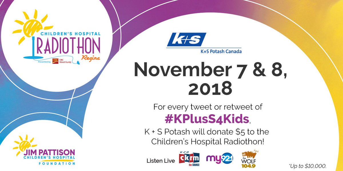 thewolfrocks's tweet image. Make a donation to help fund equipment needed for #Sask's first pediatric surgical suites so that kids can stay closer to home when they are sick or injured! 1-888-808-KIDS (5437) to donate OR use the hashtag #KPlusS4Kids to activate a $5 donation from @KPlusSPotashCan #Sask #YQR
