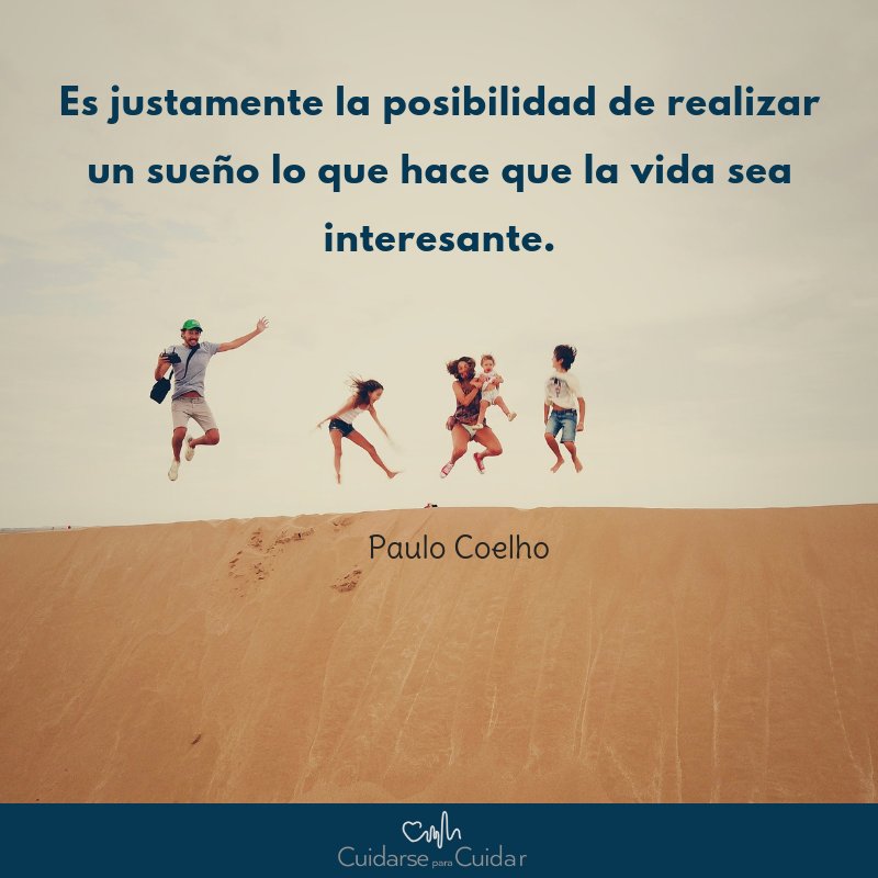 CuidarseCuidar's tweet photo. Es justamente la posibilidad de realizar un sueño lo que hace que la vida sea interesante. Paulo Coelho. https://t.co/dikCuiUXfu
#carmensanchezcoaching #cuidarseparacuidar #Barcelona #superación #exito #paulocoelho #frasesmotivadoras #coaching https://t.co/EElXIDpE0z