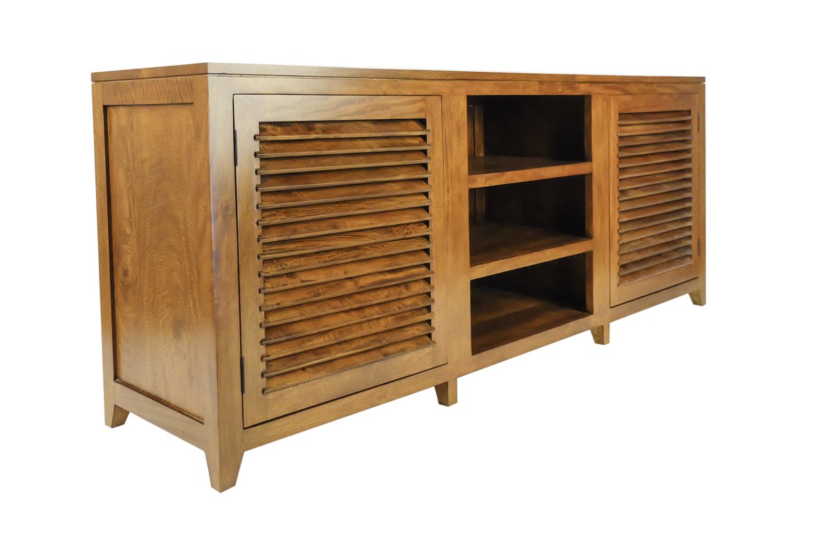 JamiesonFurn's tweet photo. Appreciating the way our Key West Media Cabinet turned out.  Clean Mid-Century lines fused with louvered doors and just perfect for a tropical condo or resort project @JamiesonFurn #interiors #furniture #resorts https://t.co/gFRpsO8q08 https://t.co/1RFWmXSfJp