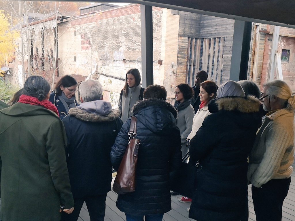 jgarza321's tweet photo. Nous sommes très contents de pouvoir être chez @EvergreenCanada dans le cadre du sommet @FutureCitiesCA pour en apprendre plus sur leur projet d'aménagement urbain : #brickworks. #futurecitiessummit #lepointsurlepic @CentraideMtl @jwmcconnell @cities4people https://t.co/T52zVV39yM