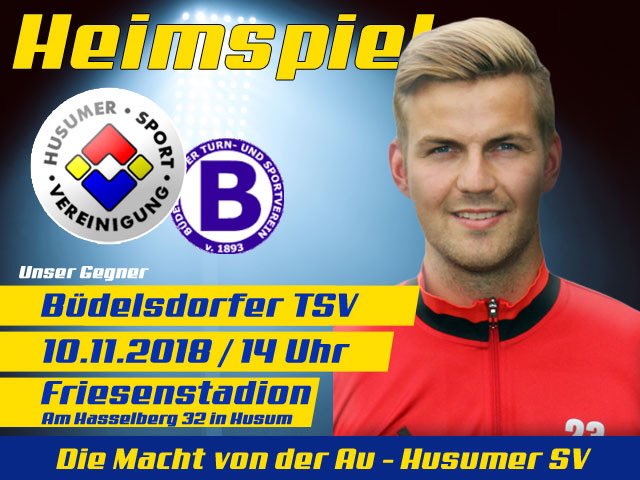 Die #HusumerSV ist der souveräne  #Herbstmeister der #LandesligaSchleswig und startet am 10.11.2018 bereits die Rückrunde gegen den #BüdelsdorferTSV . Anpfiff um 14 Uhr im Friesenstadtion; Am Hasselberg in #Husum #FußballmadeinHusum #FORZAHUSUM