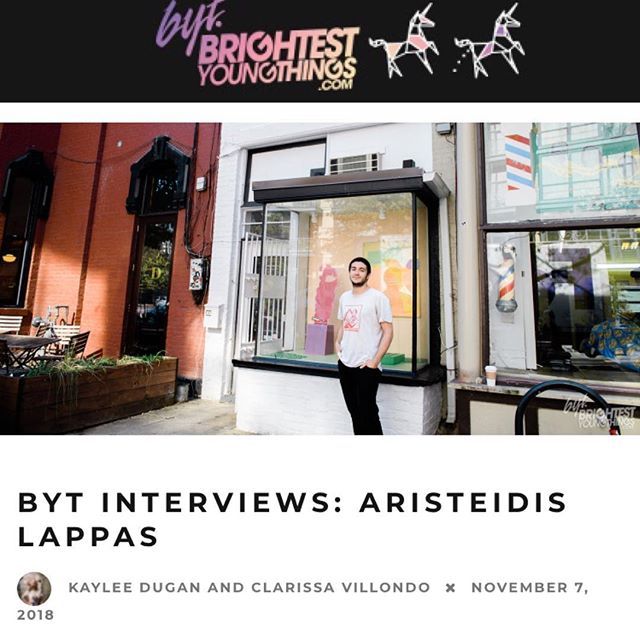 transformerDC's tweet image. 8th Annual Storefront Artist, Aristeidis Lappas, interviewed by the incredible Brightest Young Things team ~ online now!
.
.
#bythings #transformerdc #transformerstorefront #aristeidislappas ift.tt/2PJCOI9