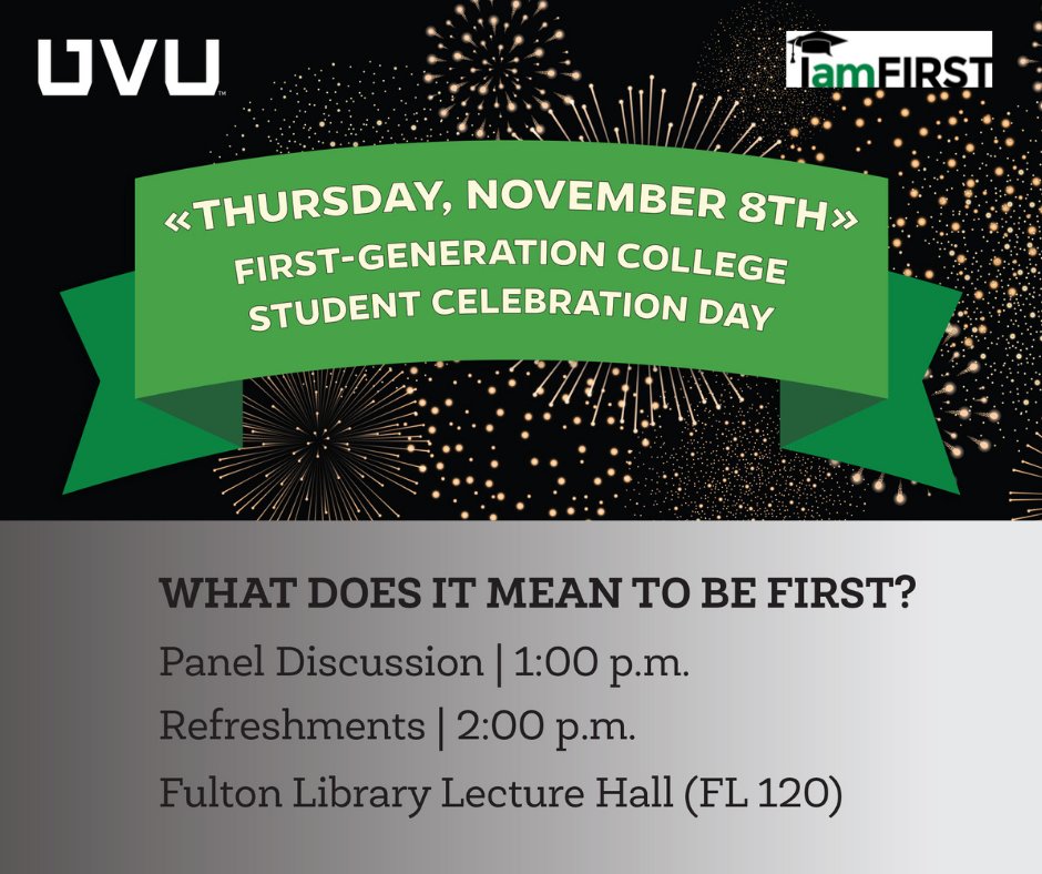 IamFirstatUVU's tweet image. TOMORROW: come hear from first-gen panelists &amp;amp; eat some cake/ice cream! We’d love to have you there to celebrate with us. 
#firstgencelebration #firstgen #uvu #cake #icecream #seeyouthere