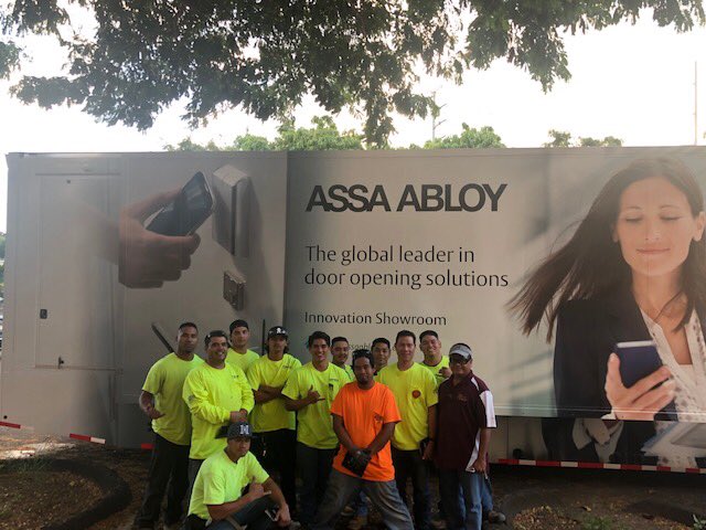 ASSAABLOYtours's tweet photo. ASSA ABLOY Showroom stop at Honolulu Community College!  First time on the big island! https://t.co/UOPmW5do3w
