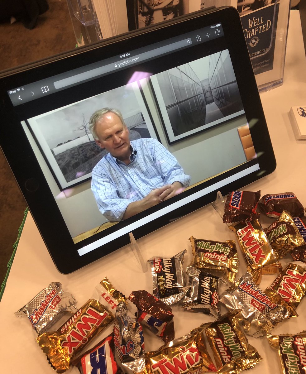 wellcraftednc's tweet photo. We’re all set up and we have candy and Uli! #nccbc18 #ncbeer https://t.co/YAodCztfnZ