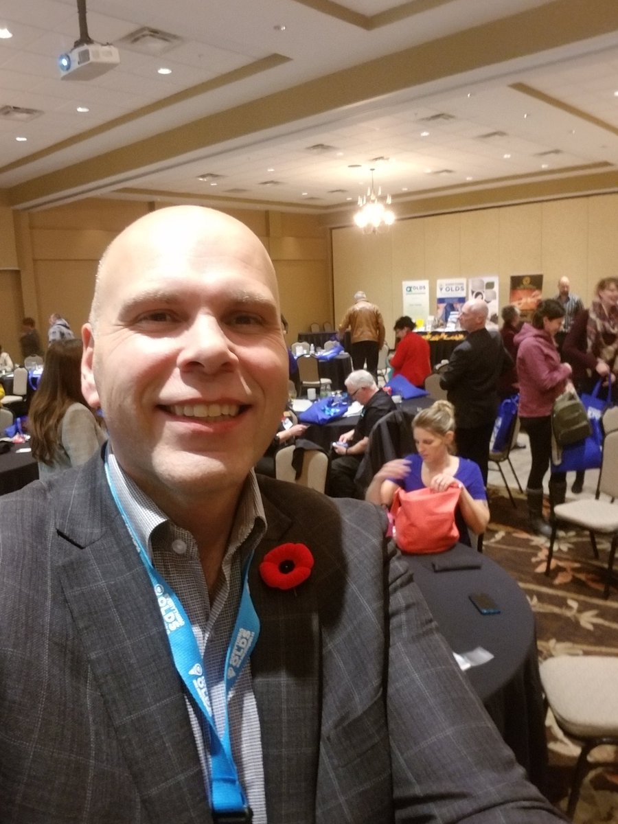 dwayneholland's tweet photo. What a great event @PowerUpAB I learned so much &amp; was excited to see that the spirit of #Entrepreneurship is strong in Central Alberta! Thanks to @thomson_mitch and @danikloo , their teams and sponsors for all their efforts. @OldsInstitute #powerupAB #olds @ATBBusiness https://t.co/XXQYgDEPE0