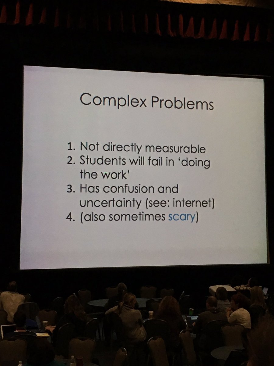 BonnieSears20's tweet photo. At #Bit18 starting the day with a challenge From @davecormier to make the web a prosocial place for Ss through complex instead of complicated tasks. https://t.co/KLhxNdAe4W