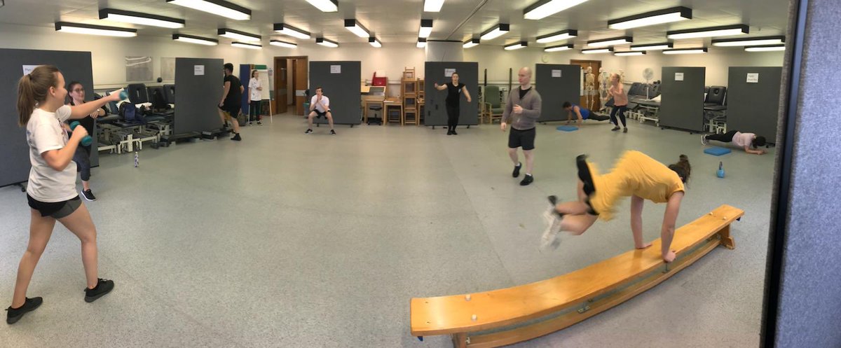 TinaGermeni's tweet photo. Today’s @SGULPhysioSoc charity exercise class in support of @HeadwayUK with our very own Robby was a HITT! Join us tomorrow at 12:15 in Hunter 5.16 for Legs, Bums ‘n Tums! #LoveActivity @SGUL_SU @thecspstudents https://t.co/tjwSItieKV