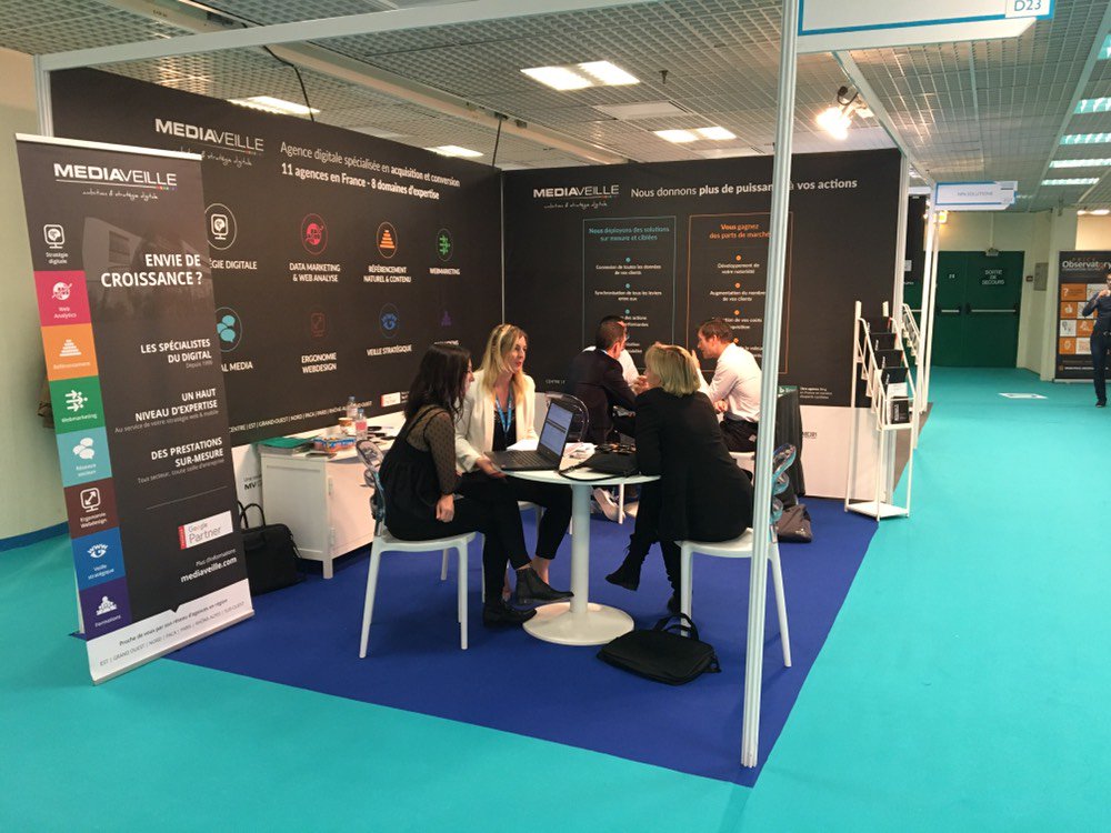 [#CRMMMeetings] La team Mediaveille est en direct du salon @CRMMmeetings.  Pendant deux jours, nos équipes vont rencontrer des top décideurs et échanger autour de la #data et du #marketing #digital.