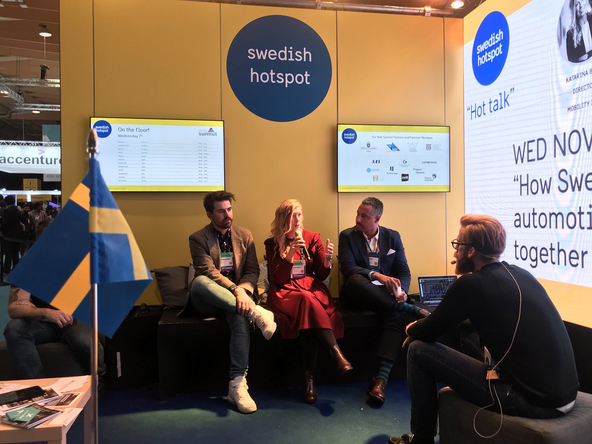 Right now thought leaders in #mobility #automotive at #swedishhotspot #websummit <a href="/VolvoGroup/">Volvo Group</a> <a href="/Zenuity/">Zenuity</a> MobilityXLab <a href="/BusinessSweden/">Business Sweden</a> #gbgftw