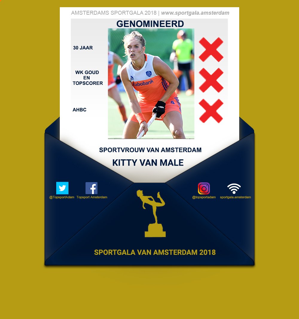 TopsportAdam's tweet photo. 🗓️ 17 december Sportgala van Amsterdam 2018!
🔊 De tweede genomineerde in de categorie 'Sportvrouw van Amsterdam' is...

💃 @KittyvanMale!

🖍️ Breng je stem vanaf 18:00 uit op https://t.co/ERWcHZEiK8 https://t.co/K1hR8TatZi
