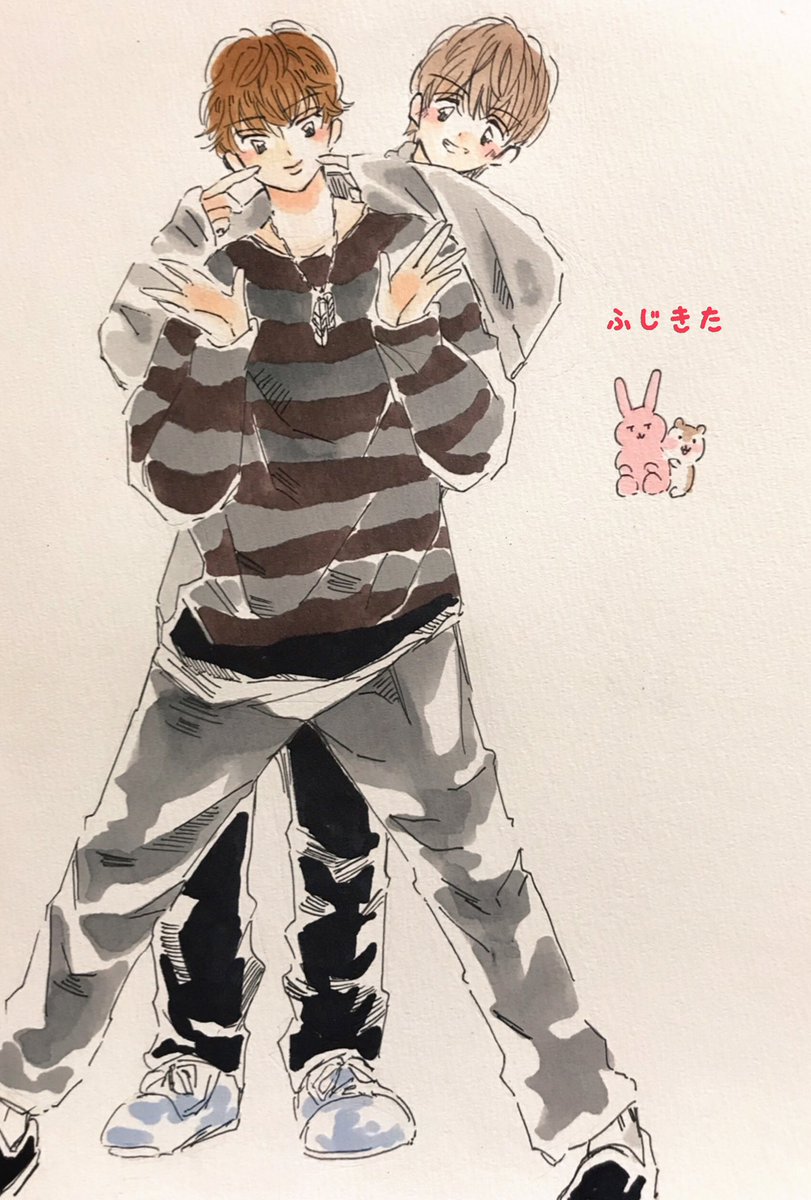 キスマイが金属ジャラジャラ コツコツブーツの音鳴らして歩いて来て後輩ジュニアに恐 りすかのイラスト キスマイが金属ジャラジャラ コツコツブーツの音鳴らして歩いて来て後輩ジュニアに恐 りすかのイラスト