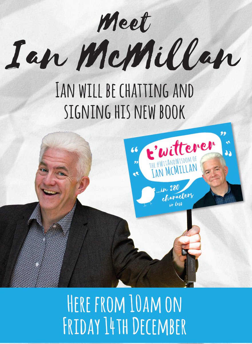 Meet <a href="/IMcMillan/">Ian McMillan</a> on Wednesday 12th December <a href="/RickaroBooks/">Rickaro Books</a> and Friday 14th December <a href="/BarnsleyBooks/">Barnsley Bookshop</a>  - Ian will be signing copies of his new book with <a href="/The_Dalesman/">The Yorkshire Dalesman magazine</a>