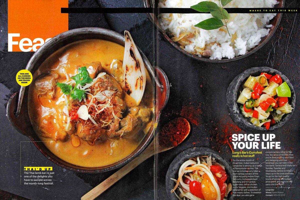 TowersRotana's tweet photo. We can't be thankful enough for this special feature from @ShortListDXB this week
.
.
.
#Curryfest #LongsBar #TowersRotana #RotanaHotels #SheikhZayedRoad #MyDubai #Spicy https://t.co/F6wFKvAN3j