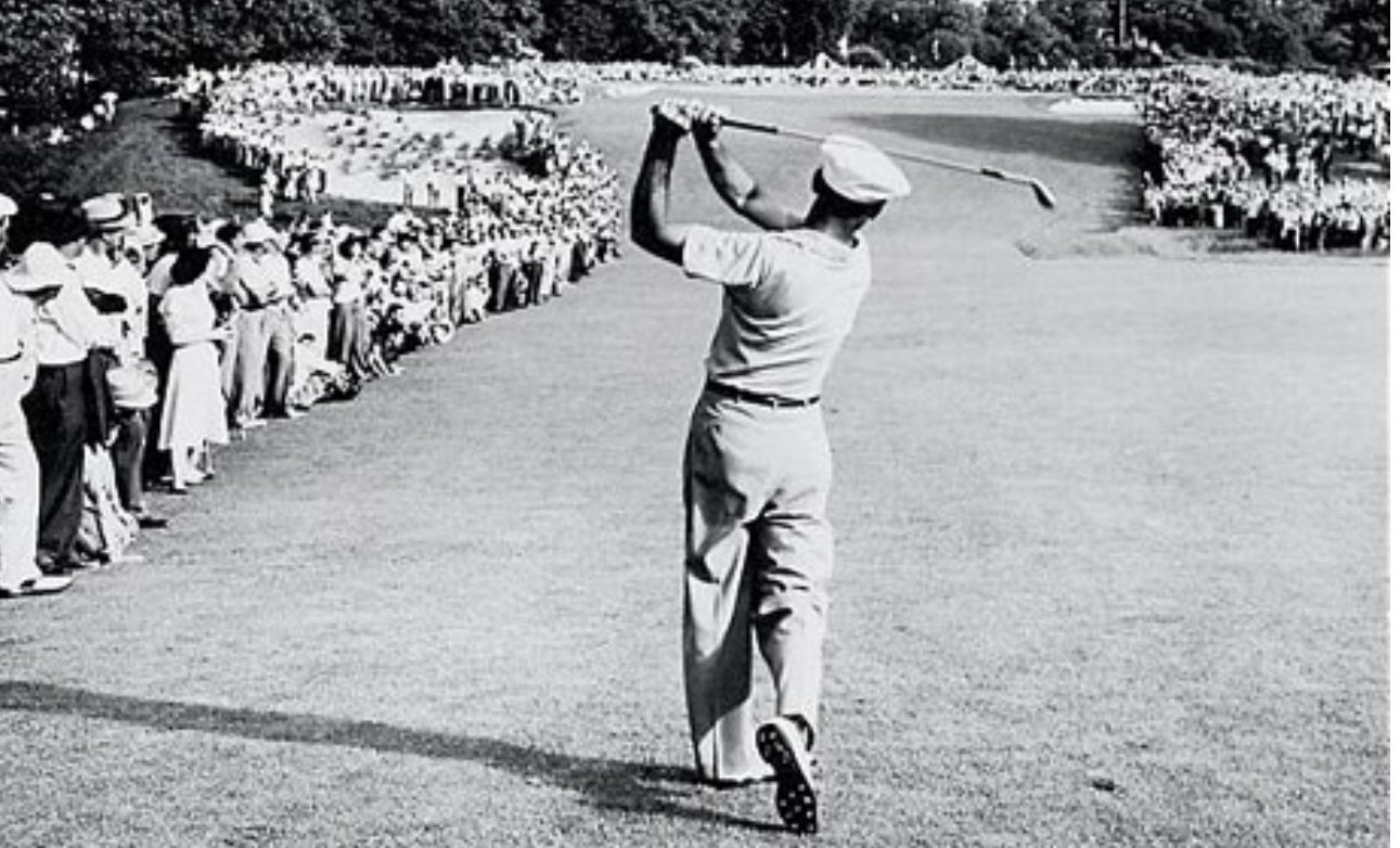 Society of Historians on "The greatest golf photo ever, possibly. The best golf shot ever, absolutely not. The reality of Hogan's 1 iron shot at Merion doesn't live up to