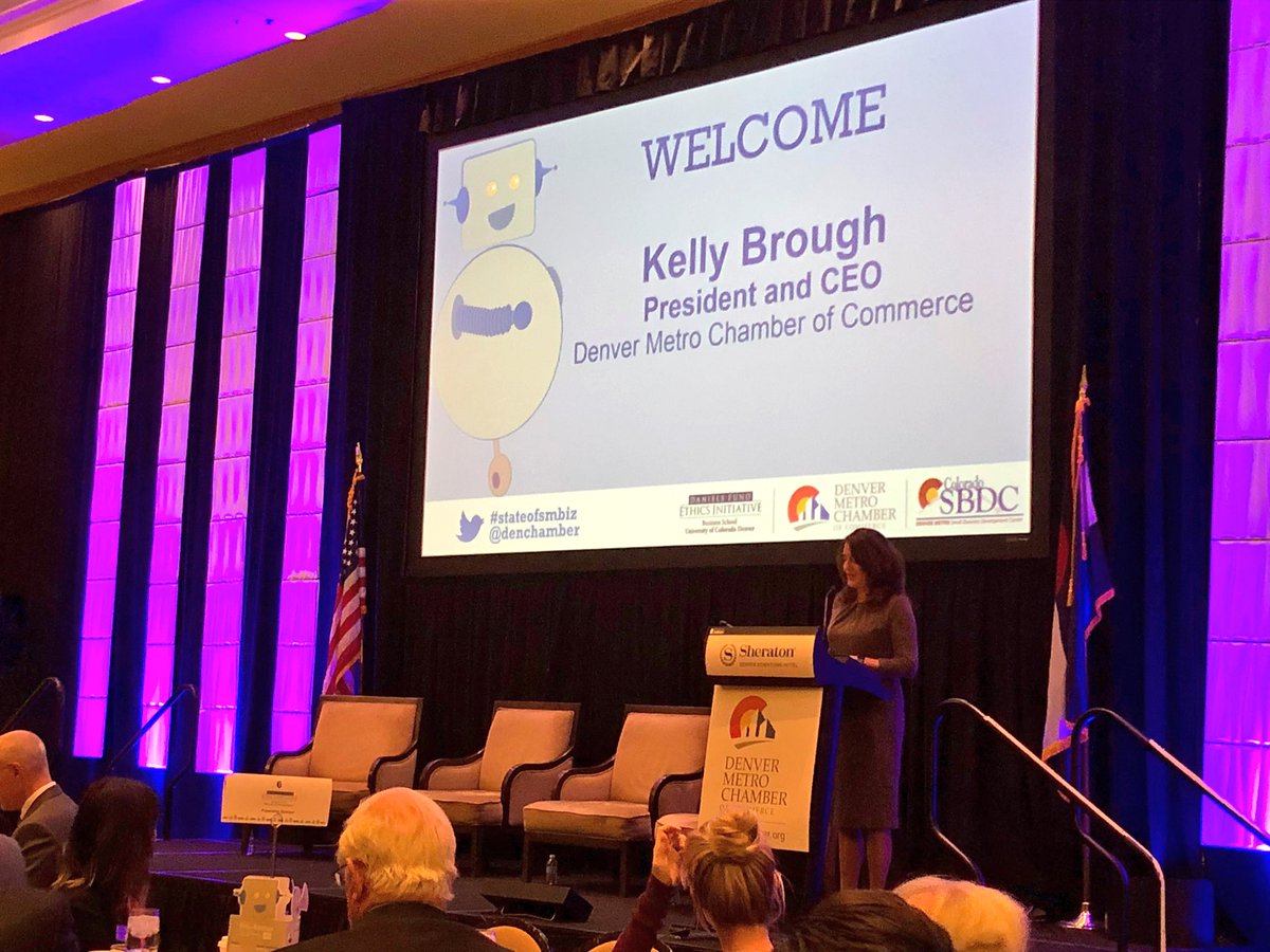 DenChamber's tweet photo. DYK this year the @denversbdc provided 7,100+ hrs of training, had $15 Million in capital infusion &amp; helped launch 46 companies which added 508 new jobs? #stateofsmbiz https://t.co/NxocdAeUhD