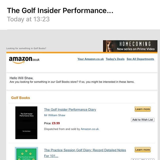 golfinsideruk's tweet photo. When Amazon tries to get you to buy your own book... 📖 .
Thanks @amazon 😉
.
#golf #golfbook #golfinsider #amazon #golfnotebook https://t.co/pxgGlBw6D7 https://t.co/OibzbvvnJI