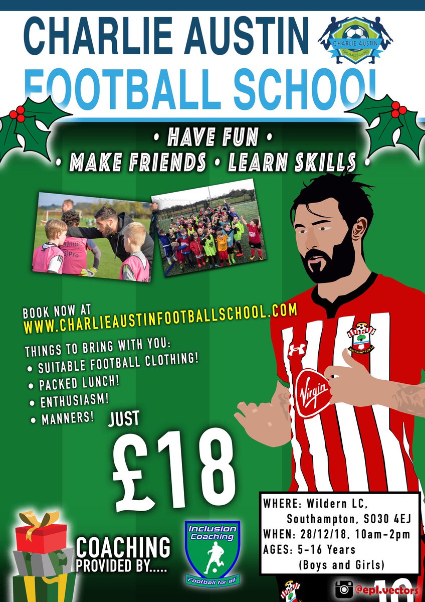 CA9Football's tweet photo. 🎄⛄️❄️⚽️FULL XMAS DETAILS⚽️❄️⛄️🎄

⚽️ XMAS FUNDAY ONE : 24/12/18 : GREEN LANE PLAYING FIELDS, DEVIZES

⚽️ XMAS FUNDAY TWO : 28/12/18 : WILDERN LEISURE CENTRE, SOUTHAMPTON

Booking is open now for just £18 at https://t.co/dtsSuHmbR1 https://t.co/krvyjcPBId