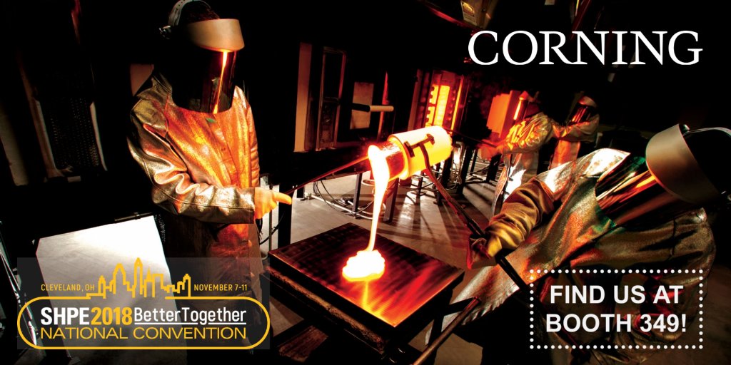 CorningTalent's tweet photo. Meet E (@CTAEJ3) and the @CorningTalent team at the @SHPE National Convention this week in Ohio. Be sure look for Corning at BOOTH 349.

- Friday, Nov 9th (2-5)
- Saturday, Nov 10th (10-4)
 
We can't wait to meet you! #WhereisE #STEM #SHPE #SHPE18 #SHPE2018 #BetterTogether https://t.co/IHMJSmjrVa