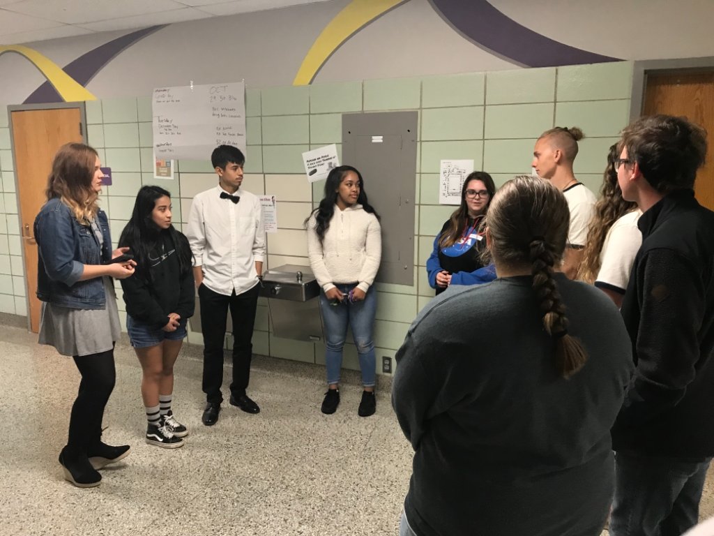 NWCKnightVision's tweet photo. NWC Student Ambassadors giving a tour of our school to Jones high school. #NWCknightlife #NWC https://t.co/Kg2acusmFY