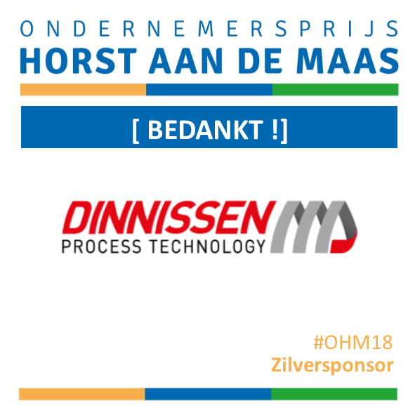 Ondernemerprijs's tweet photo. We zijn enorm blij dat Dinnissen, winnaars van de Ondernemersprijs Horst aan de Maas 2017, al jaren als Zilversponsor ons evenement sponsort. Dinnissen opereert wereldwijd in de food, feed, farmacie en chemie.
Bedankt!
https://t.co/PrTv06N9Uo
#ohm18 #sponsoren #dankjewel https://t.co/0SMAyNZzSl